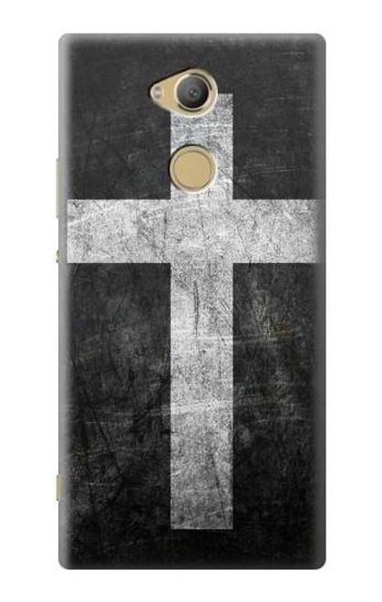 W3491 Christian Cross Hülle Schutzhülle Taschen und Leder Flip für Sony Xperia XA2 Ultra