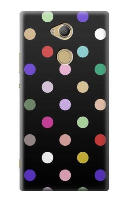 W3532 Colorful Polka Dot Hülle Schutzhülle Taschen und Leder Flip für Sony Xperia XA2 Ultra