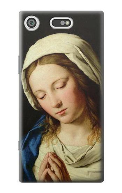 W3476 Virgin Mary Prayer Hülle Schutzhülle Taschen und Leder Flip für Sony Xperia XZ1