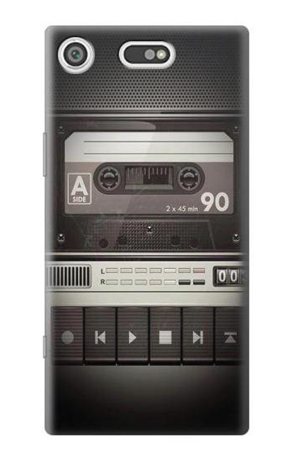 W3501 Vintage Cassette Player Hülle Schutzhülle Taschen und Leder Flip für Sony Xperia XZ1