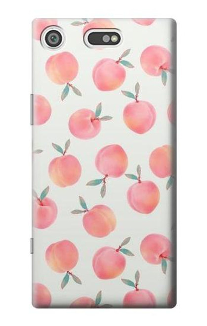 W3503 Peach Hülle Schutzhülle Taschen und Leder Flip für Sony Xperia XZ1