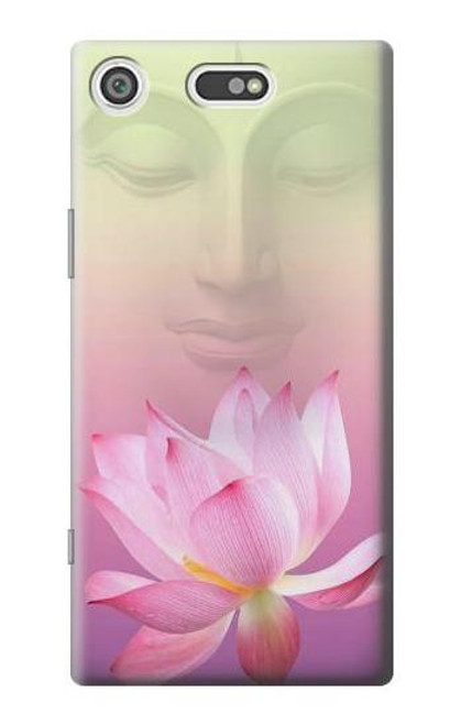 W3511 Lotus flower Buddhism Hülle Schutzhülle Taschen und Leder Flip für Sony Xperia XZ1