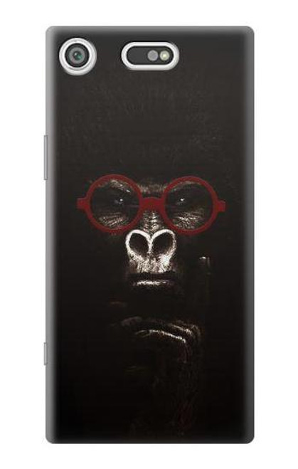 W3529 Thinking Gorilla Hülle Schutzhülle Taschen und Leder Flip für Sony Xperia XZ1