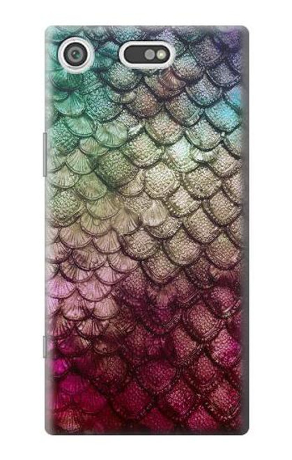 W3539 Mermaid Fish Scale Hülle Schutzhülle Taschen und Leder Flip für Sony Xperia XZ1