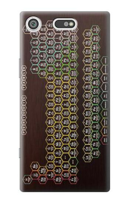 W3544 Neon Honeycomb Periodic Table Hülle Schutzhülle Taschen und Leder Flip für Sony Xperia XZ1