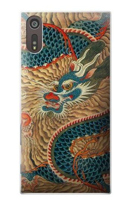 W3541 Dragon Cloud Painting Hülle Schutzhülle Taschen und Leder Flip für Sony Xperia XZ