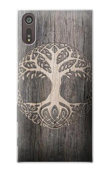W3591 Viking Tree of Life Symbol Hülle Schutzhülle Taschen und Leder Flip für Sony Xperia XZ
