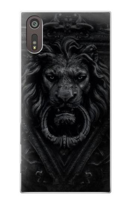 W3619 Dark Gothic Lion Hülle Schutzhülle Taschen und Leder Flip für Sony Xperia XZ