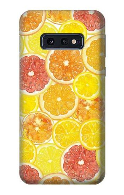 W3408 Lemon Hülle Schutzhülle Taschen und Leder Flip für Samsung Galaxy S10e