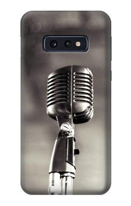 W3495 Vintage Microphone Hülle Schutzhülle Taschen und Leder Flip für Samsung Galaxy S10e