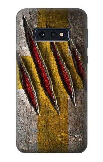 W3603 Wolverine Claw Slash Hülle Schutzhülle Taschen und Leder Flip für Samsung Galaxy S10e