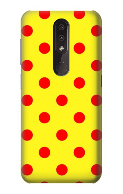 W3526 Red Spot Polka Dot Hülle Schutzhülle Taschen und Leder Flip für Nokia 4.2