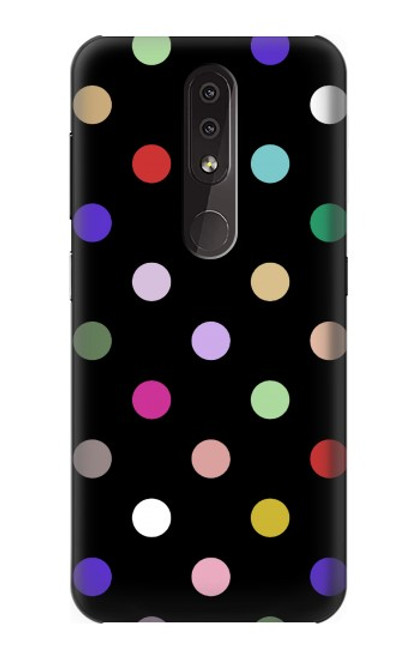 W3532 Colorful Polka Dot Hülle Schutzhülle Taschen und Leder Flip für Nokia 4.2