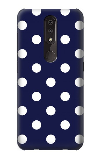 W3533 Blue Polka Dot Hülle Schutzhülle Taschen und Leder Flip für Nokia 4.2