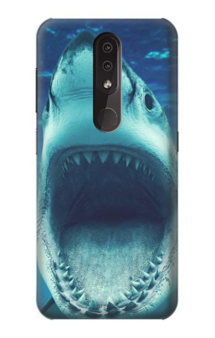 W3548 Tiger Shark Hülle Schutzhülle Taschen und Leder Flip für Nokia 4.2