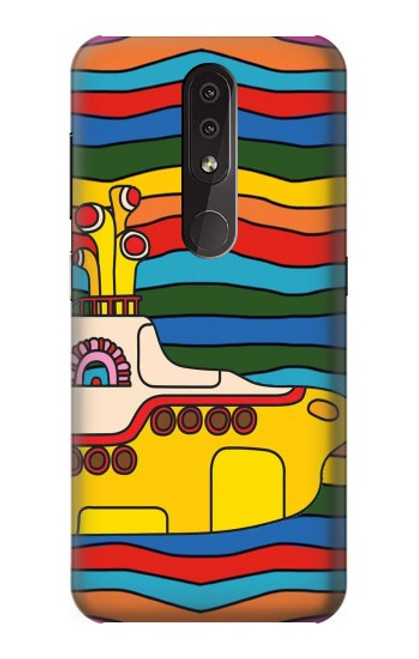 W3599 Hippie Submarine Hülle Schutzhülle Taschen und Leder Flip für Nokia 4.2