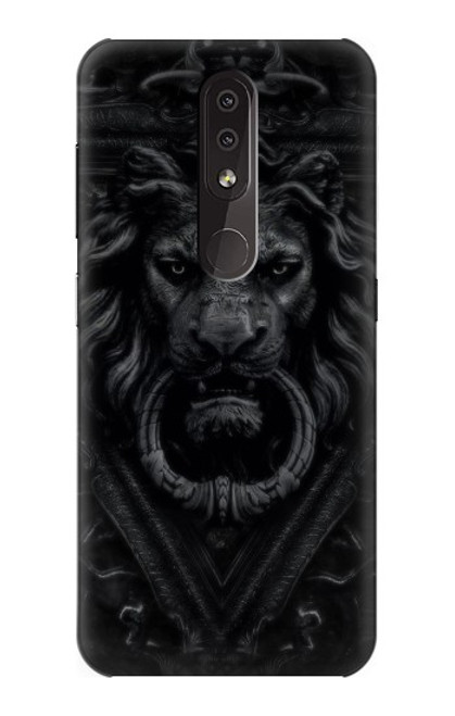 W3619 Dark Gothic Lion Hülle Schutzhülle Taschen und Leder Flip für Nokia 4.2