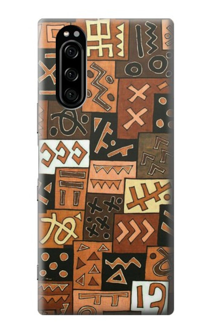 W3460 Mali Art Pattern Hülle Schutzhülle Taschen und Leder Flip für Sony Xperia 5