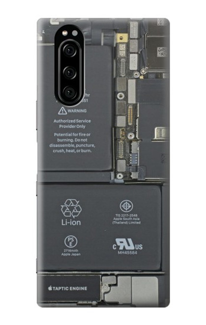 W3467 Inside Mobile Phone Graphic Hülle Schutzhülle Taschen und Leder Flip für Sony Xperia 5