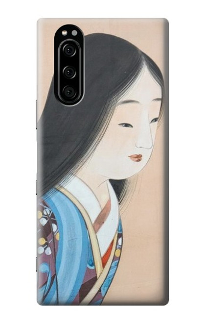 W3483 Japan Beauty Kimono Hülle Schutzhülle Taschen und Leder Flip für Sony Xperia 5