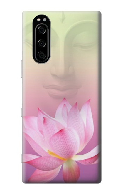 W3511 Lotus flower Buddhism Hülle Schutzhülle Taschen und Leder Flip für Sony Xperia 5