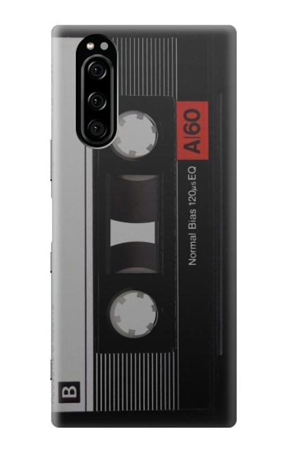 W3516 Vintage Cassette Tape Hülle Schutzhülle Taschen und Leder Flip für Sony Xperia 5