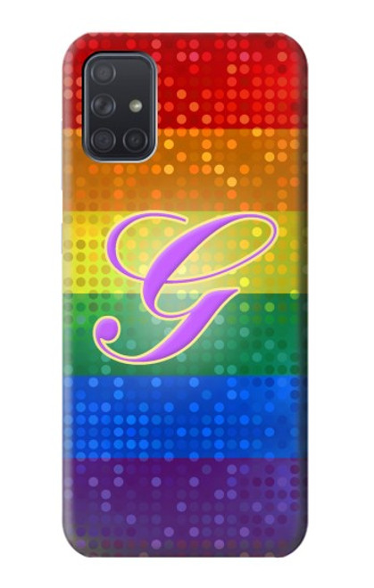 W2899 Rainbow LGBT Gay Pride Flag Hülle Schutzhülle Taschen und Leder Flip für Samsung Galaxy A71