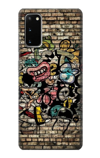 W3394 Graffiti Wall Hülle Schutzhülle Taschen und Leder Flip für Samsung Galaxy S20