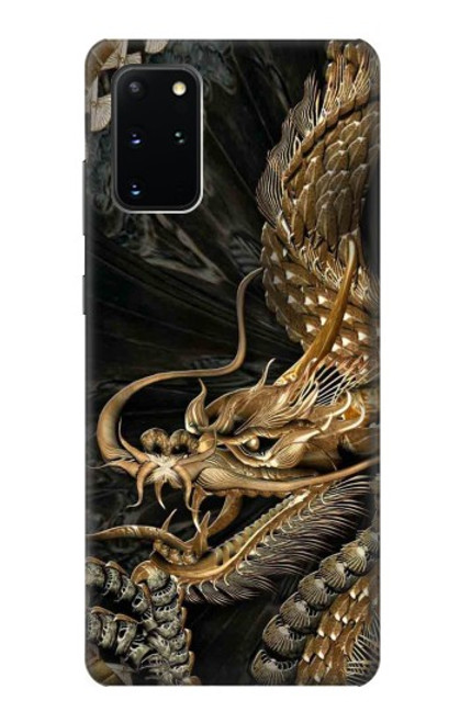 W0426 Gold Dragon Hülle Schutzhülle Taschen und Leder Flip für Samsung Galaxy S20 Plus, Galaxy S20+