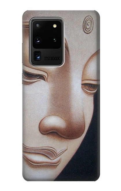 W1255 Buddha Face Hülle Schutzhülle Taschen und Leder Flip für Samsung Galaxy S20 Ultra