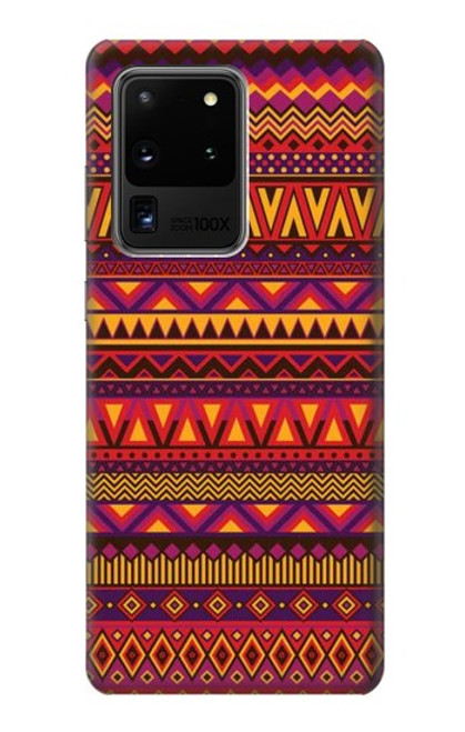 W3404 Aztecs Pattern Hülle Schutzhülle Taschen und Leder Flip für Samsung Galaxy S20 Ultra