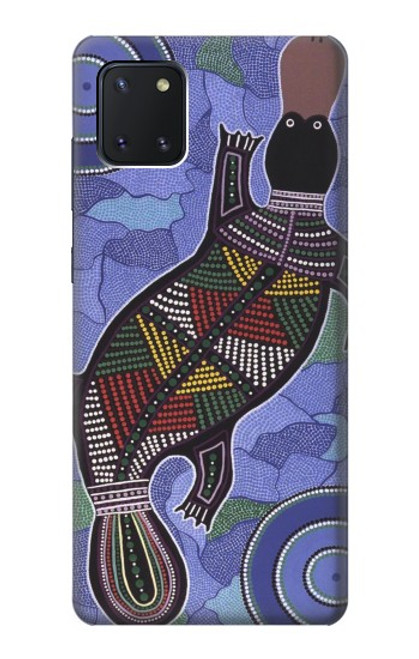 W3387 Platypus Australian Aboriginal Art Hülle Schutzhülle Taschen und Leder Flip für Samsung Galaxy Note10 Lite