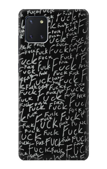W3478 Funny Words Blackboard Hülle Schutzhülle Taschen und Leder Flip für Samsung Galaxy Note10 Lite