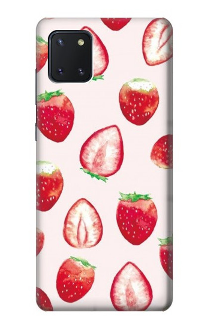W3481 Strawberry Hülle Schutzhülle Taschen und Leder Flip für Samsung Galaxy Note10 Lite