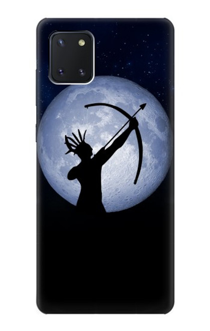 W3489 Indian Hunter Moon Hülle Schutzhülle Taschen und Leder Flip für Samsung Galaxy Note10 Lite