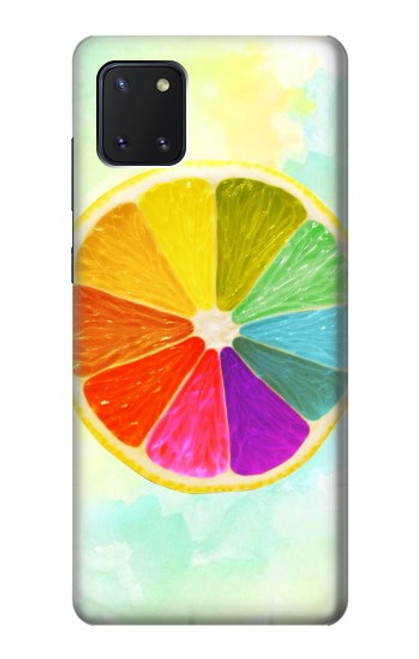 W3493 Colorful Lemon Hülle Schutzhülle Taschen und Leder Flip für Samsung Galaxy Note10 Lite