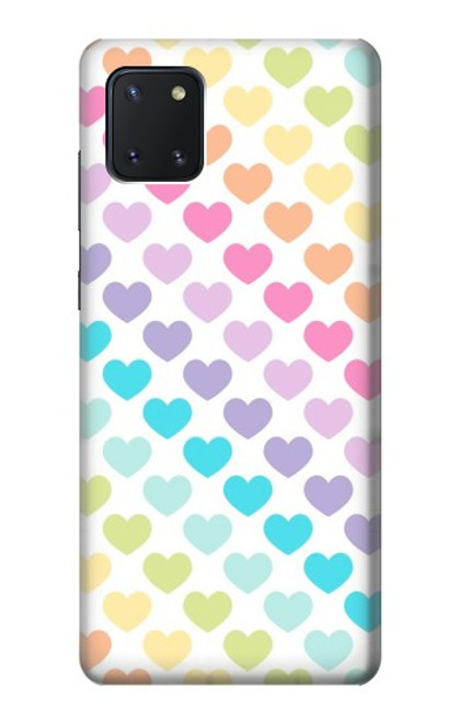 W3499 Colorful Heart Pattern Hülle Schutzhülle Taschen und Leder Flip für Samsung Galaxy Note10 Lite