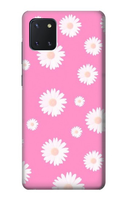 W3500 Pink Floral Pattern Hülle Schutzhülle Taschen und Leder Flip für Samsung Galaxy Note10 Lite