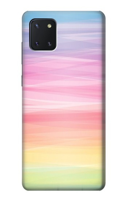 W3507 Colorful Rainbow Pastel Hülle Schutzhülle Taschen und Leder Flip für Samsung Galaxy Note10 Lite