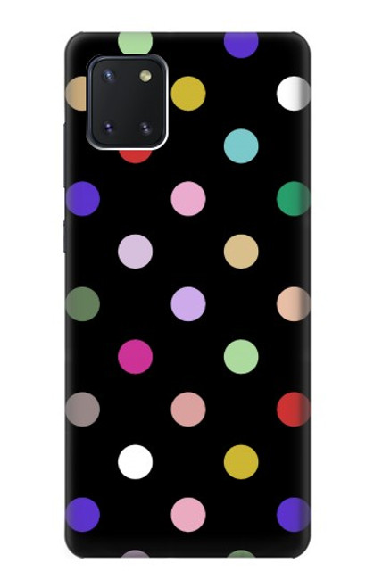 W3532 Colorful Polka Dot Hülle Schutzhülle Taschen und Leder Flip für Samsung Galaxy Note10 Lite
