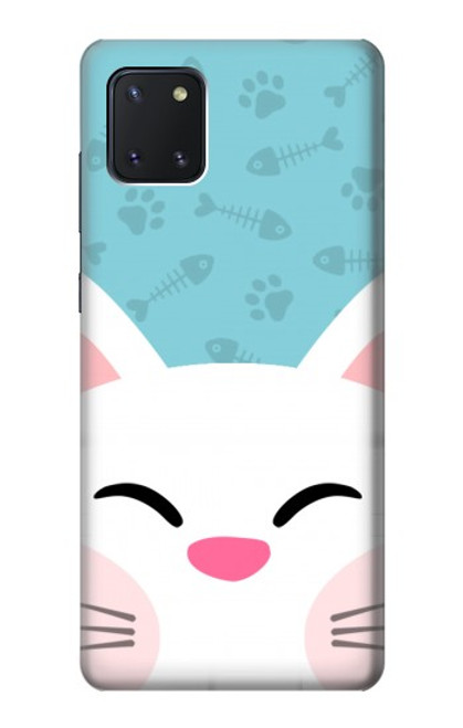 W3542 Cute Cat Cartoon Hülle Schutzhülle Taschen und Leder Flip für Samsung Galaxy Note10 Lite
