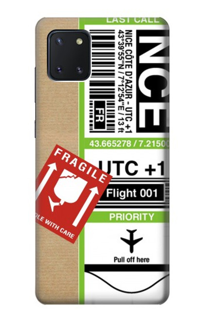 W3543 Luggage Tag Art Hülle Schutzhülle Taschen und Leder Flip für Samsung Galaxy Note10 Lite