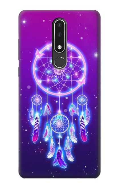 W3484 Cute Galaxy Dream Catcher Hülle Schutzhülle Taschen und Leder Flip für Nokia 3.1 plus