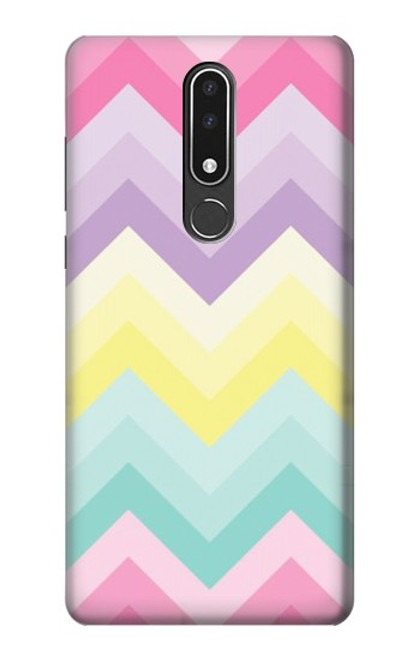 W3514 Rainbow Zigzag Hülle Schutzhülle Taschen und Leder Flip für Nokia 3.1 plus