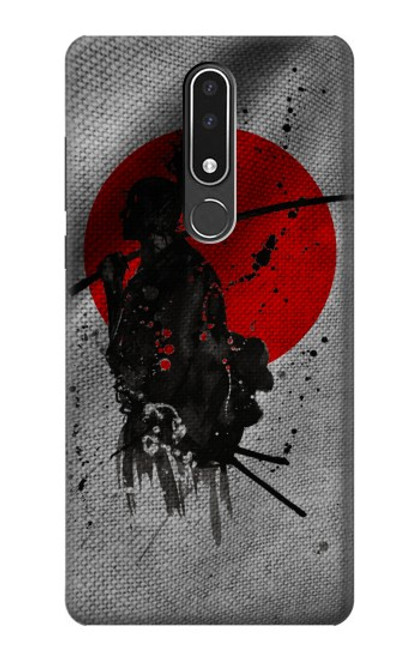 W3517 Japan Flag Samurai Hülle Schutzhülle Taschen und Leder Flip für Nokia 3.1 plus