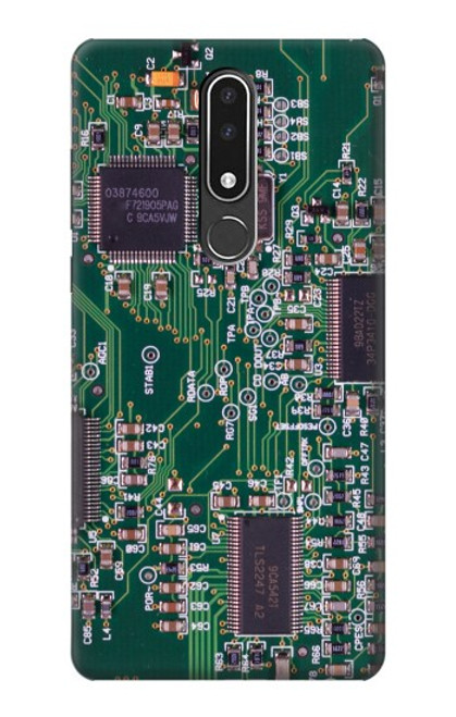 W3519 Electronics Circuit Board Graphic Hülle Schutzhülle Taschen und Leder Flip für Nokia 3.1 plus