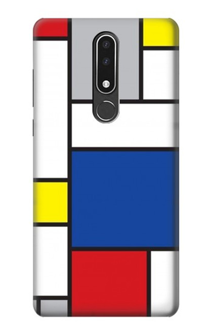 W3536 Modern Art Hülle Schutzhülle Taschen und Leder Flip für Nokia 3.1 plus