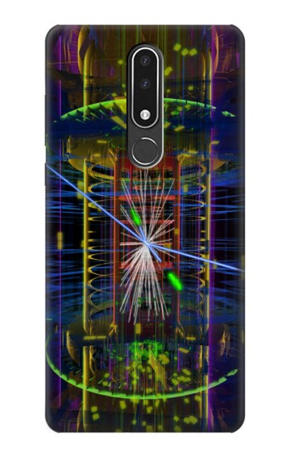 W3545 Quantum Particle Collision Hülle Schutzhülle Taschen und Leder Flip für Nokia 3.1 plus