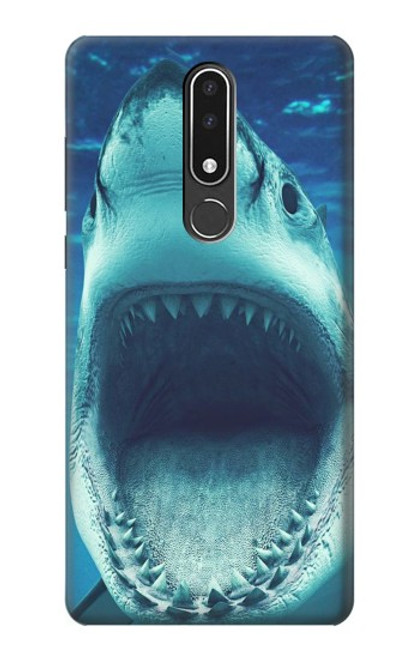 W3548 Tiger Shark Hülle Schutzhülle Taschen und Leder Flip für Nokia 3.1 plus