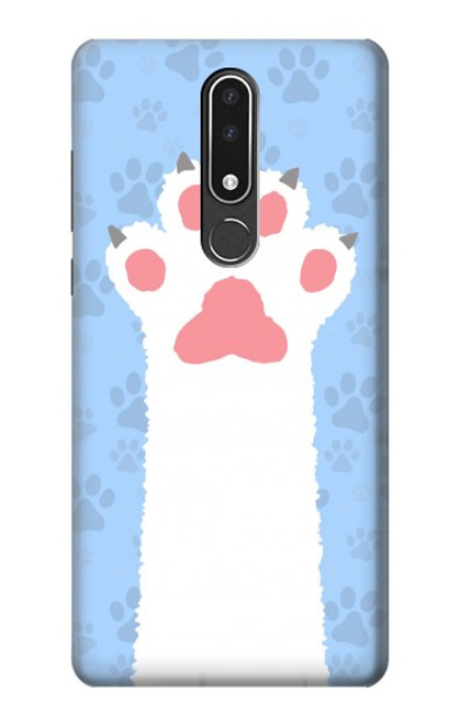W3618 Cat Paw Hülle Schutzhülle Taschen und Leder Flip für Nokia 3.1 plus